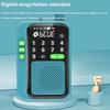 Mini Pocket FM Radio High Sensitivity Digital Radios Receiver Wireless Bluetooth Speaker with LED Display Recording Sleep Timer