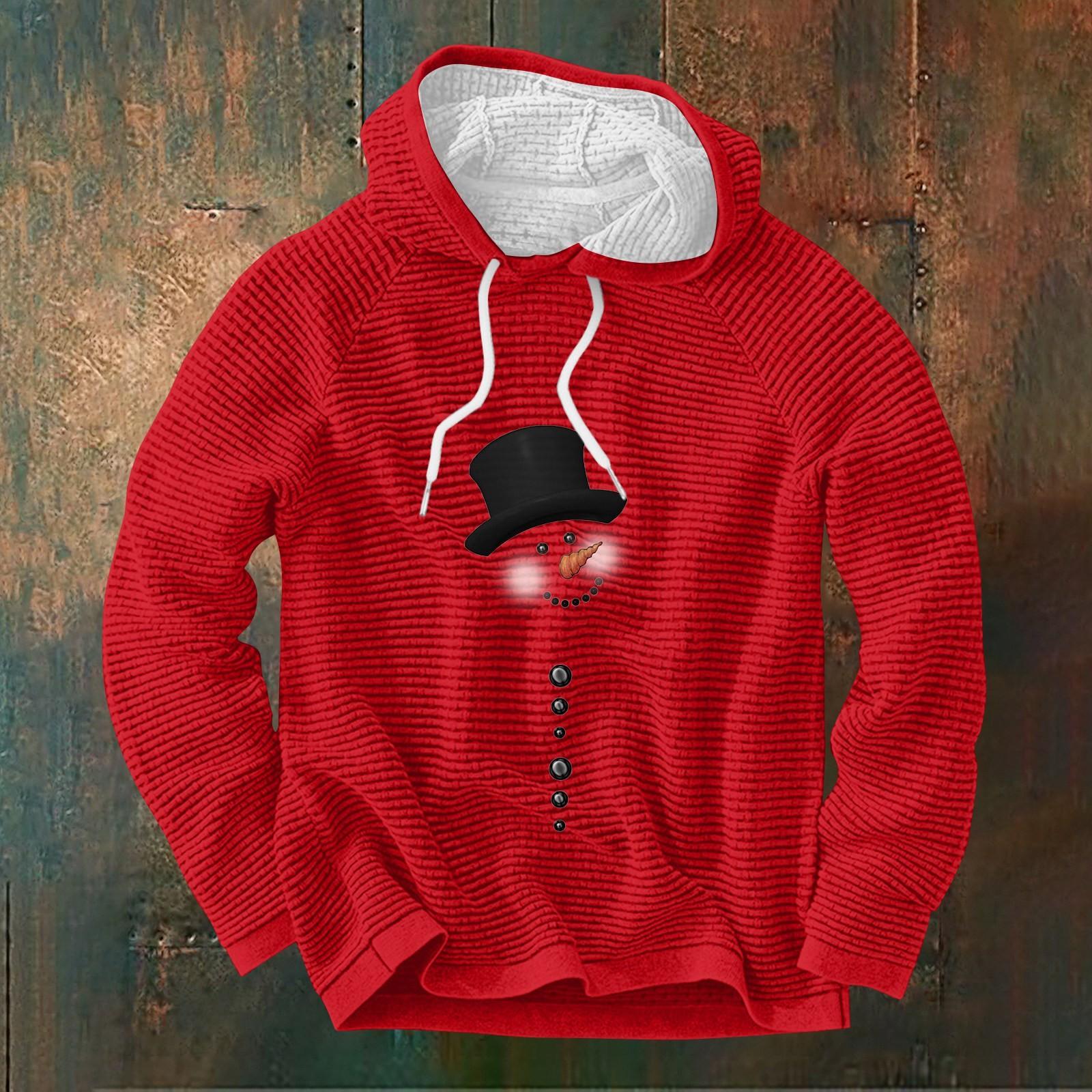 Мужской повседневный и модный свитер с длинными рукавами и капюшоном XXXL — фото 8