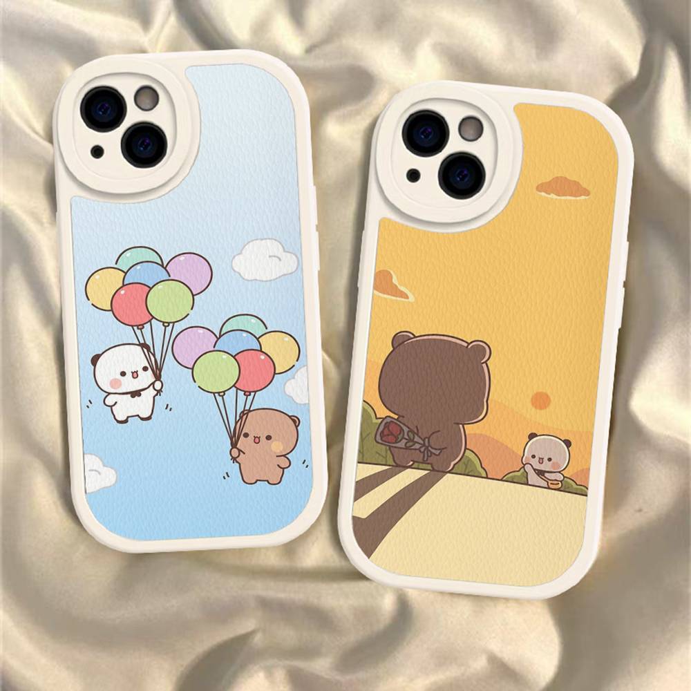 Cute Bubu Dudu Cartoon Phone Case For IPhone 16 15 14 13 12 11 Pro Max Plus Shockproof Leather Cover