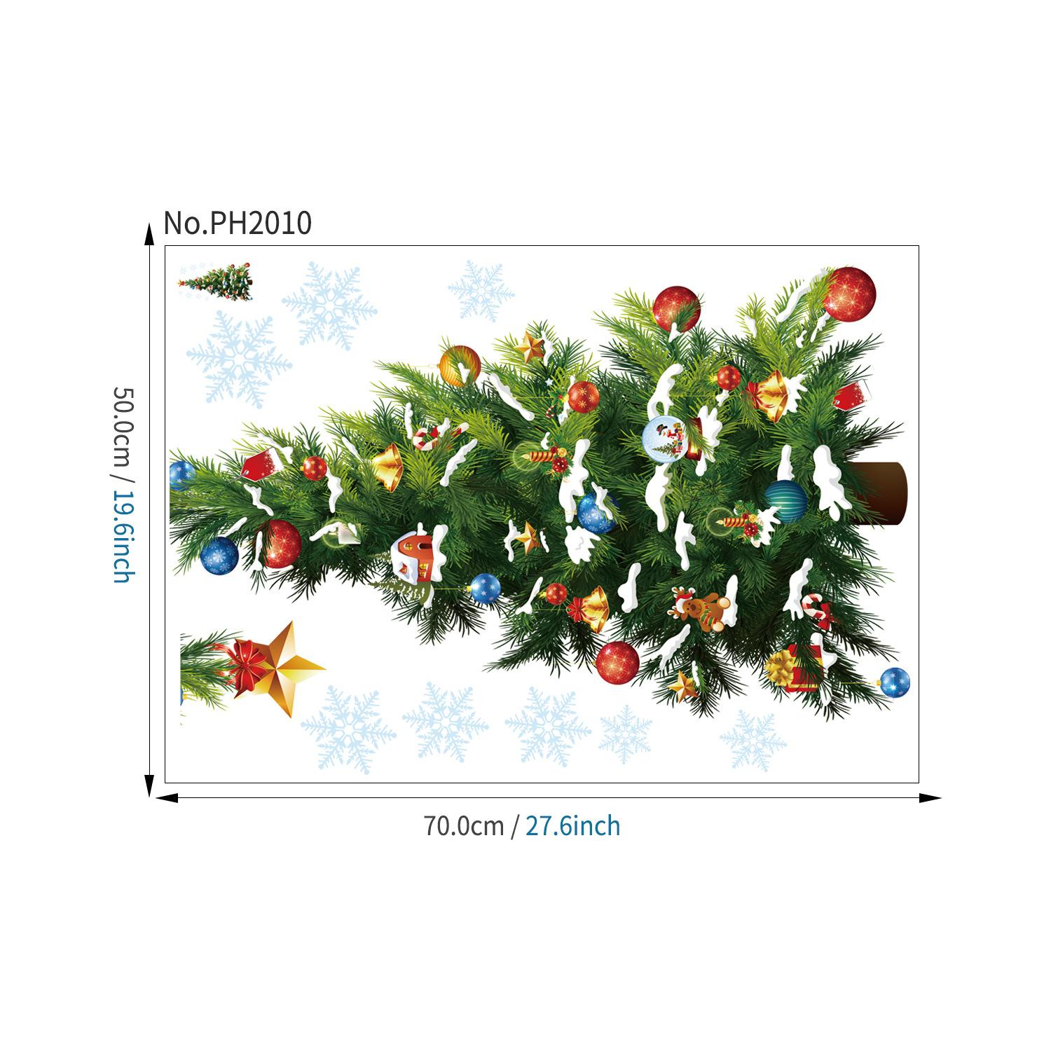 

Наклейки на стену «Снежинка», наклейки на стену «Зеленая рождественская елка», самоклеящиеся наклейки на стену, наклейки для украшения дома на рождественскую вечеринку