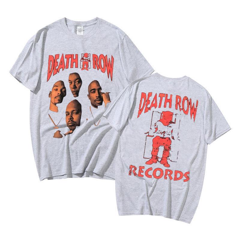 Pánske dámske grafické tričko s obojstrannou potlačou Death Row Records, hip-hopový štýl, pánske retro tričká, pánska móda, streetwear