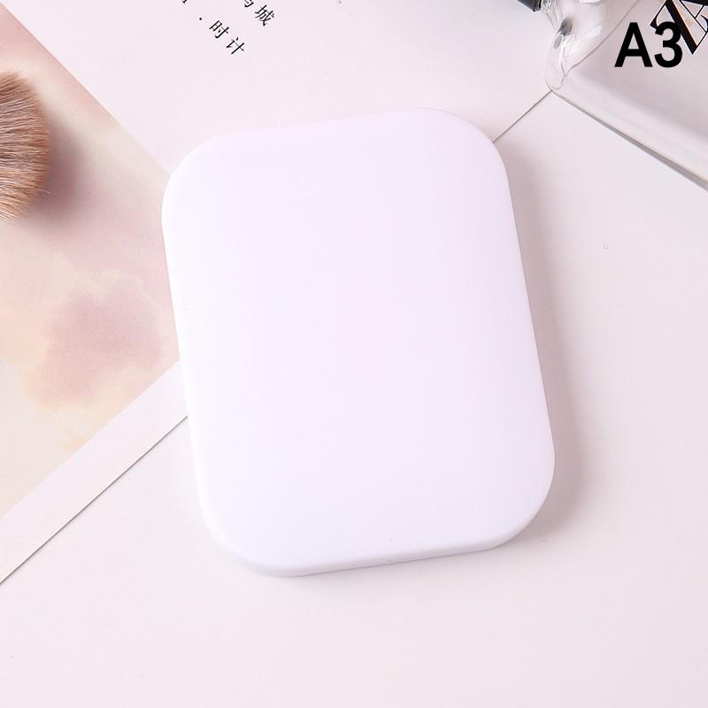 Cute Macaron Candy Color Portable Mini Handheld Folding Makeup Mirror With Comb Durable Gift Student Beauty Tools