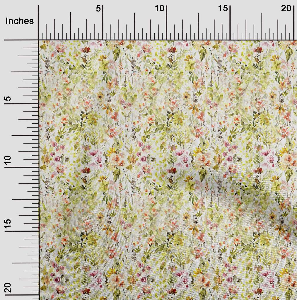 oneOone Bomull fleksibelt grønt stoff blomsterstoff for sying av trykt håndverksstoff ved gården 40 tommer