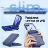 For Motorola Razr 60 Ultra Case,Hinge Protection,Built-in Screen Protector,Wireless Charging,Shockproof,Slim Rugged Protective Phone Case-Blue