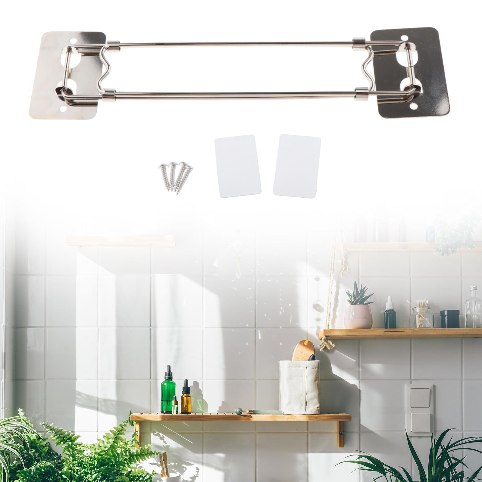 

Угловой бар для хранения вещей в душевой кабине, набор аксессуаров, регулируемый прочный стержень из нержавеющей стали для путешествий 1 Set