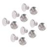 100 Sets Rivet and Screw Stainless Steel M2.5 Flat Round Head Rivet Fastener Set for Leather Crafts Clothing Decoration