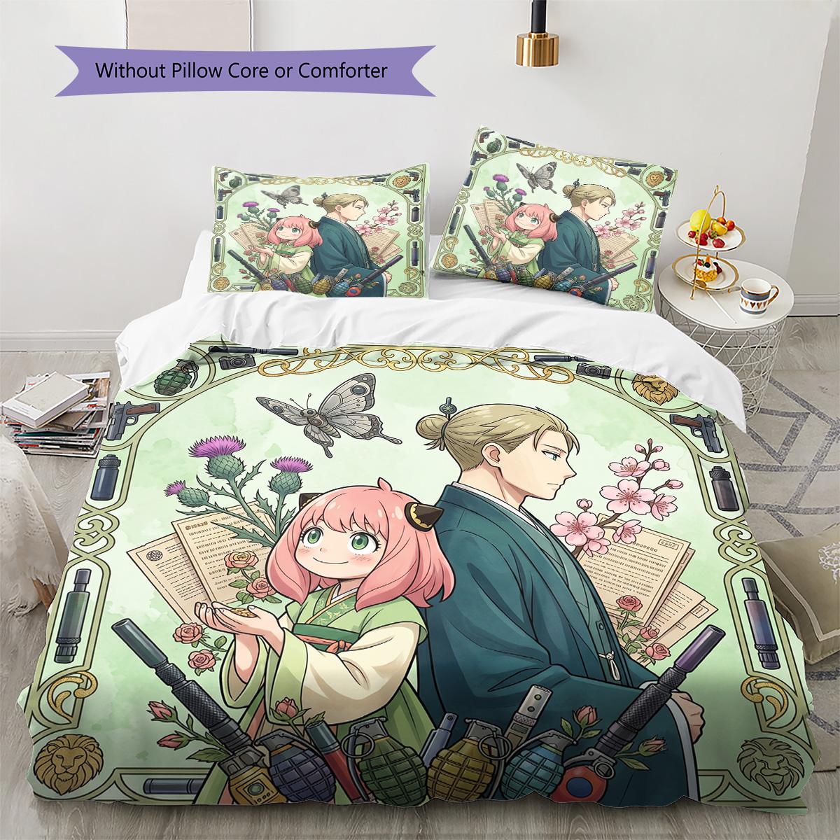 

SPY×FAMILY Pillowcase & Duvet Cover Set for Home Decor Birthday Gift (1 * duvet cover + 2 * pillowcase, without core) 135x200cm