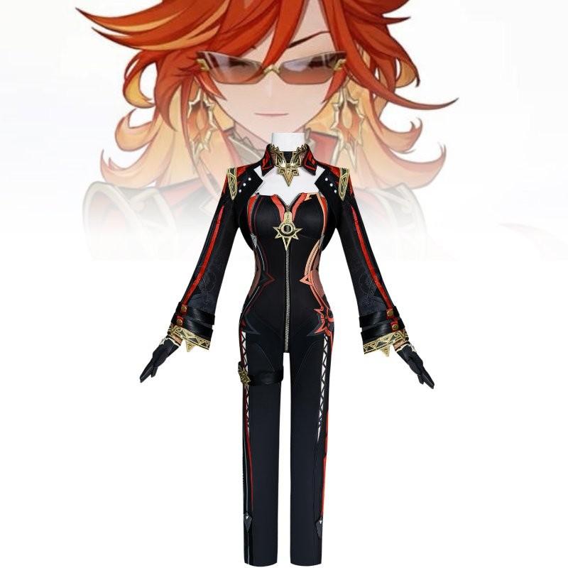 Adorable Mavuika Cosplay Costume Set For Genshin Impact Featuring Stylish Accessories