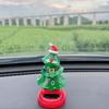 Christmas Car Ornament 2025 2026 Solar Dancing Christmas Tree Novelty Moving Christmas Tree New Arrival For Car Dashboard