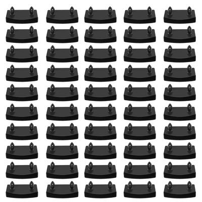 10x55mm Bed Slat End Caps Black Plastic Replacement