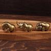 Retro Copper Hippopotamus Desktop Ornament 1Pc Solid Animal Sculpture for Home Office Shelf Decor Gift for Friends
