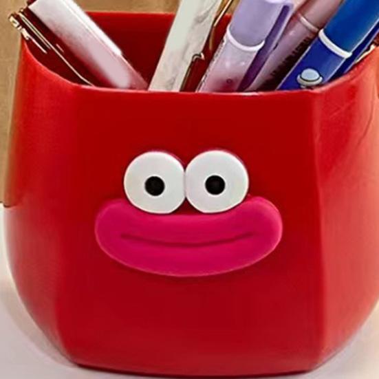1/2Pcs Cartoon Sausage Mouth Pen Holder Magnetic Refrigerator Storage Box Stationery Container Home Office Desktop Fridge Decoration Ornament