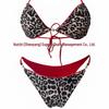 Leopard Print Halter Tie Bikini - 2025 European & American Style Women's Swimwear