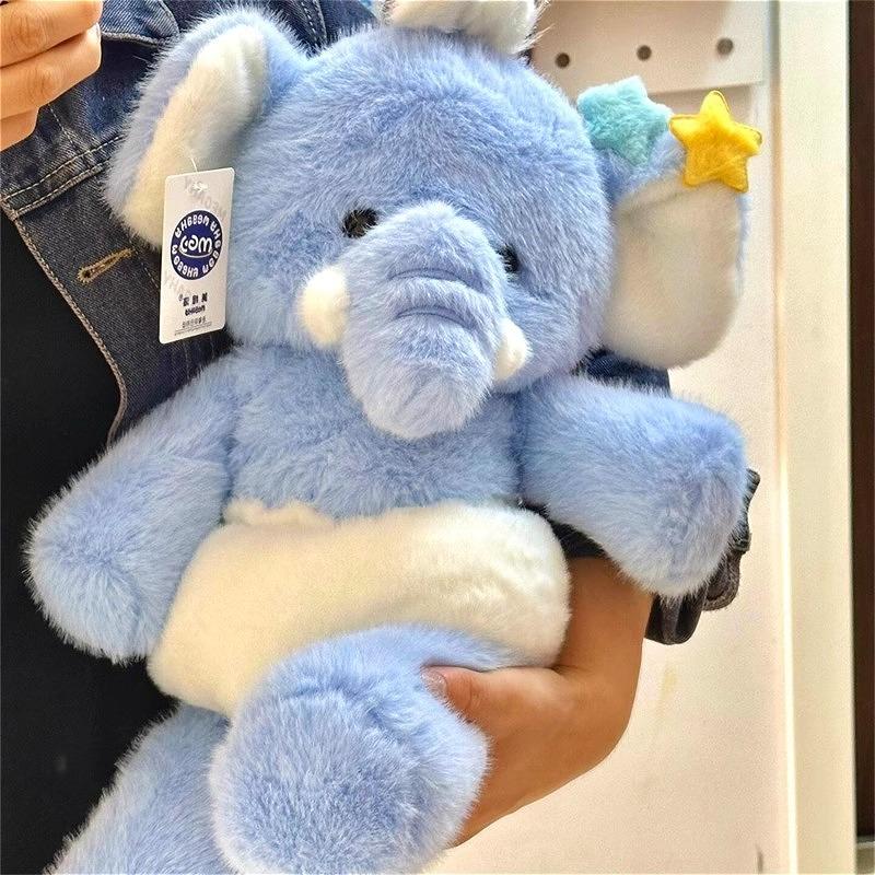 35/45Cm Kawaii Cute Elephant Baby Wear Paper Diaper Plush Toys Animal Doll Soft Comfy Fluffy Plushies Soothing Baby Appease Doll