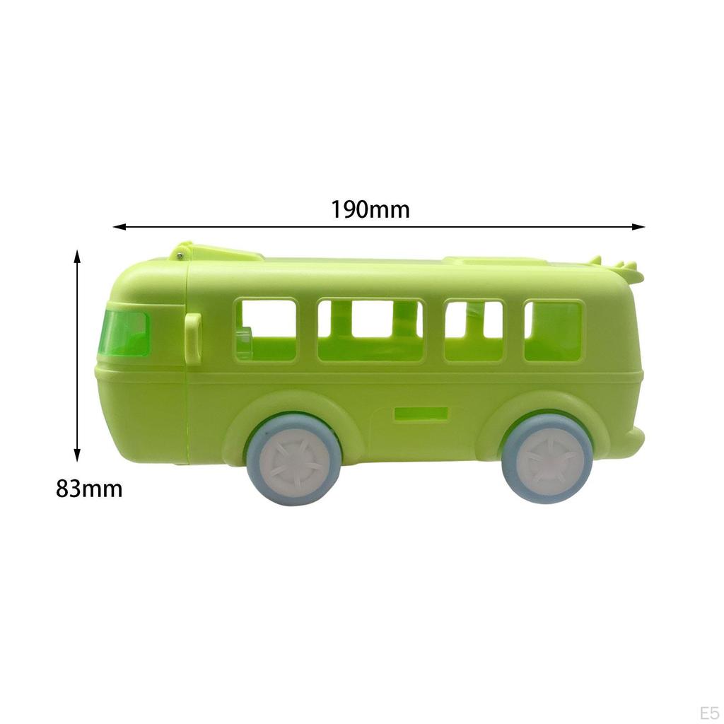 Bus Shape Water Bottle with Straw and Strap Adjustable Shoulder 500ml Capacity for Girls Boys