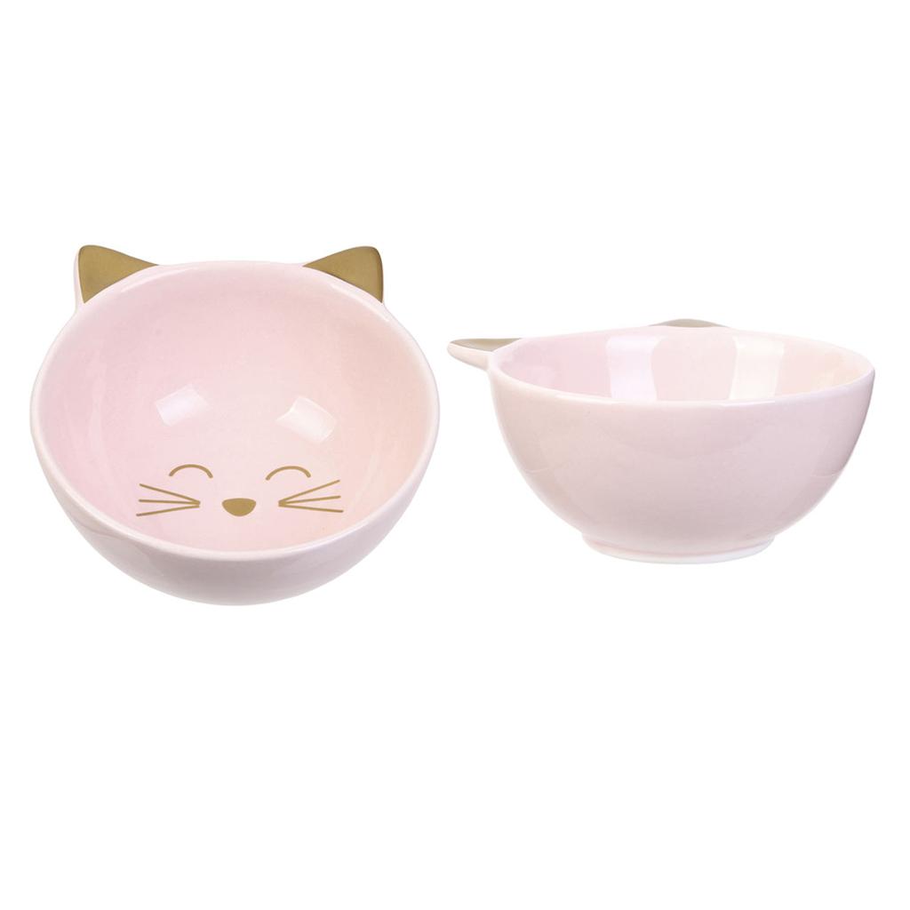 Les Trésors De Lily [A1229] - Coupelle apéro céramique 'Chats' rose - 10x5 cm