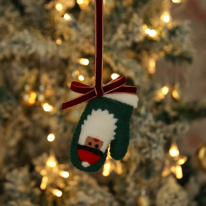 Ornements Peluches Arbre de Noël faits à la main et Décorations Clochettes Nouvel An pour Suspendre dans la Voiture