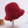 Retro Top Hat Women's Fashion British Woolen Hat Women's Autumn and Winter Felt Hat
