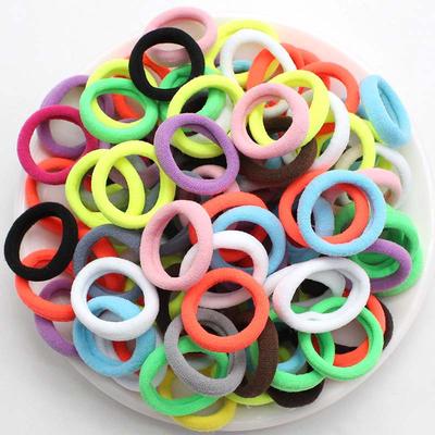100pcs Women Girls Colorful Nylon Elastic Hair Bands Ponytail Hold Small Hair Tie Rubber Bands Scrunchie Hair Accessories