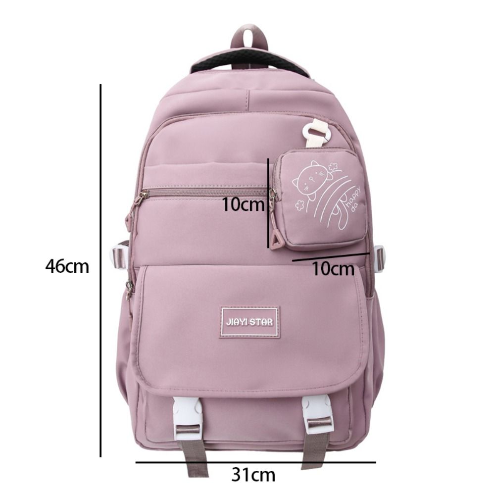 New Portable Backpack Large Capacity With Wallet School Bag Lightweight Casual Shoulder Bag