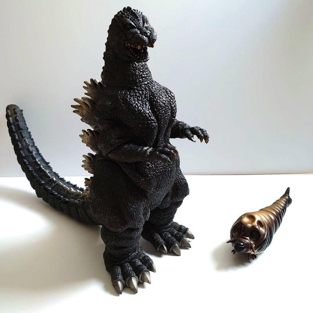 [USED] Rare 1991-1992 Toho Movie Bandai Godzilla & Mothra Soft Vinyl Figures