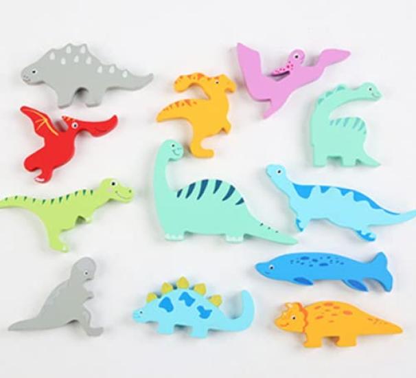 Cute Wooden Dinosaur Puzzle with Tyrannosaurus, Pteranodon, and More, Perfect As a Gift
