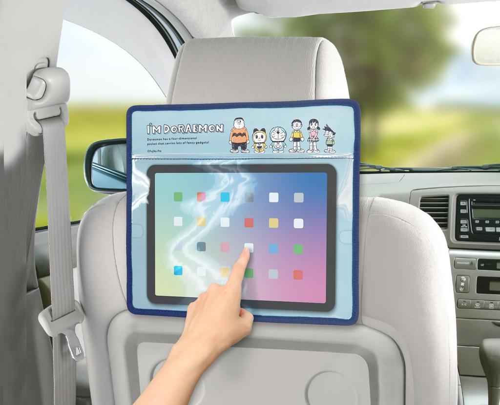 Doraemon Car Seat Seatback Small Item Tablet Easy to Cute Character Doraemon Storage, Pocket, Storage, Pocket, Transparent, Use,