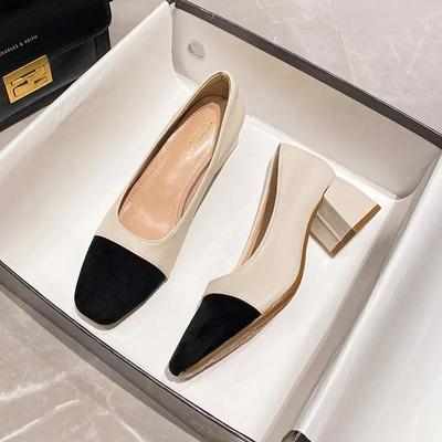 Women's High Heels Luxury Designer Shoes French Autumn New Slip On Casual Office Work Loafer Pumps Zapatillas Mujer 2024