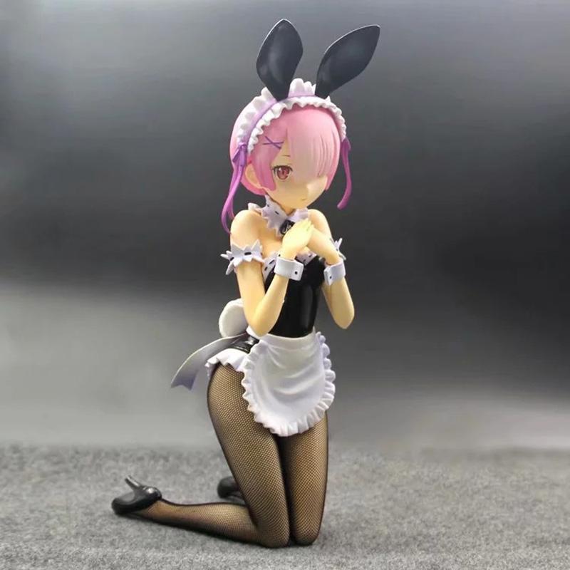 

30cm Anime Re: Zero Starting Life in Another World Ram Rem Bunny Ver. 1/4 Toys PVC Action Figure Collection Doll Gift