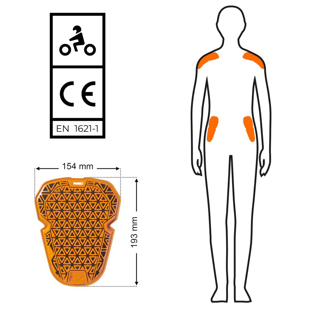 Furygan Ghost Protector CE Level 1 Motorcycle D3O® Waist/Shoulder 2-Pack 7051-332