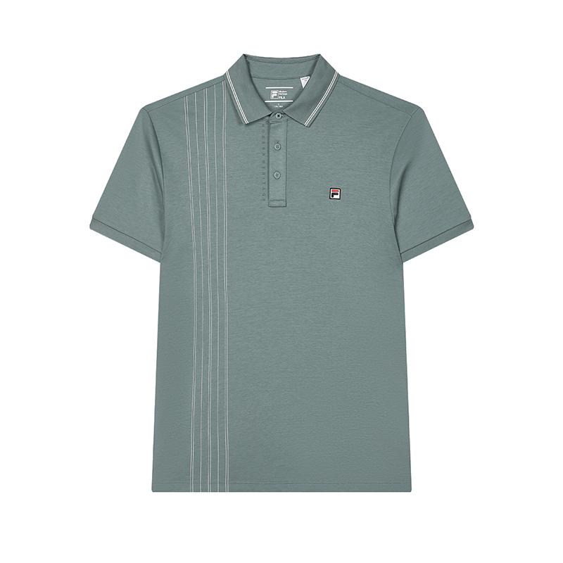 New FILA Polo Shirts Men's Cavalry Green F11M421117FKK