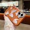 Butterfly Pattern Leather Texture Slim Soft Case Shell For iPhone 16 Pro Max 15 14 Pro 13 12 11 Matte Lens Protection Shockproof TPU Phone Cover