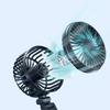 Dual Head 360° Rotation Cooling Fan USB Powered Fan 2 Wind Speed Adjustable