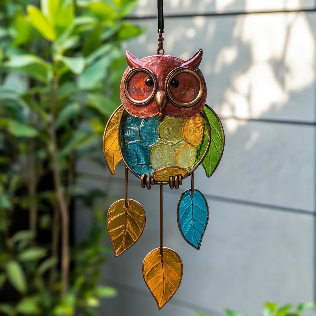Acrylic Colorful Owl Hangings Home Bedroom Window Hanging Decorations Sun Catcher Acrylic Suncatcher Crafts
