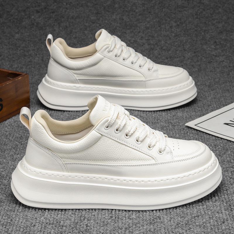Mens Comfortable Lightweight Thick Sole Height Increasing Casual Sports Skateboarding Sneakers