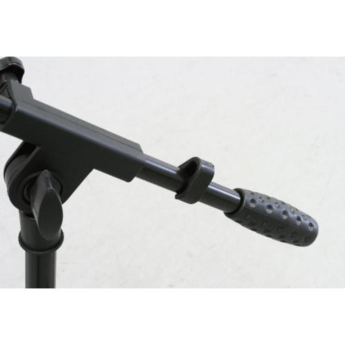 Kikutani MS-206B Short Boom Microphone Stand, Compatible with Straight Stands, Includes Microphone Holder and Carrying Bag, Black
