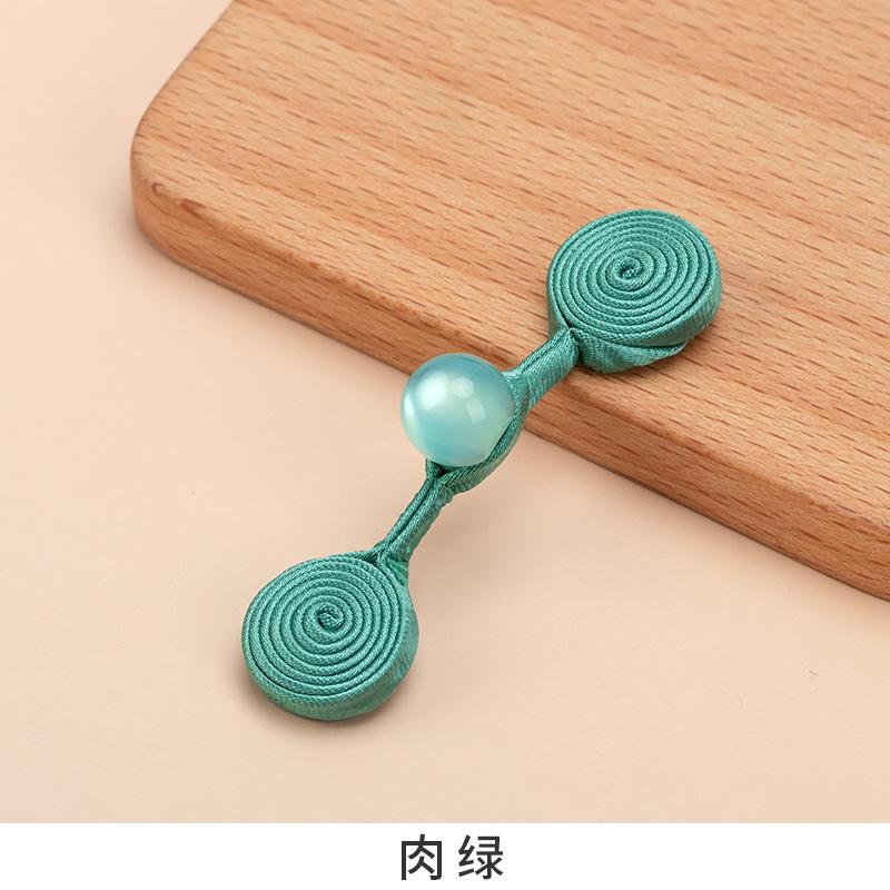5 Pcs Cheongsam Tray Buckle a Word Buckle Hanfu Tang Suit Button Accessories Chinese Handmade Button Clothing Bead Decorative