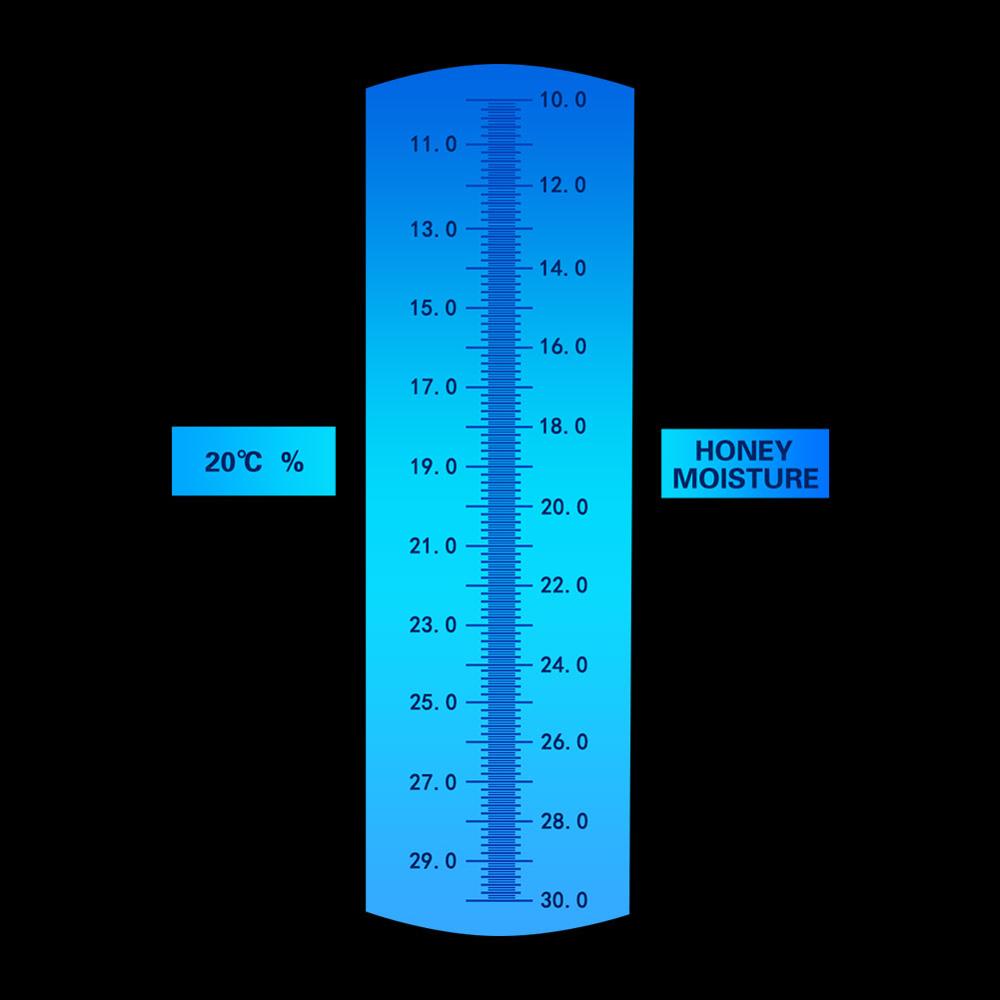 Handheld and Portable Held 10-30% Water Honey Refractometer With Calibration ATC Refractometer Honey Moisture Meter With Case