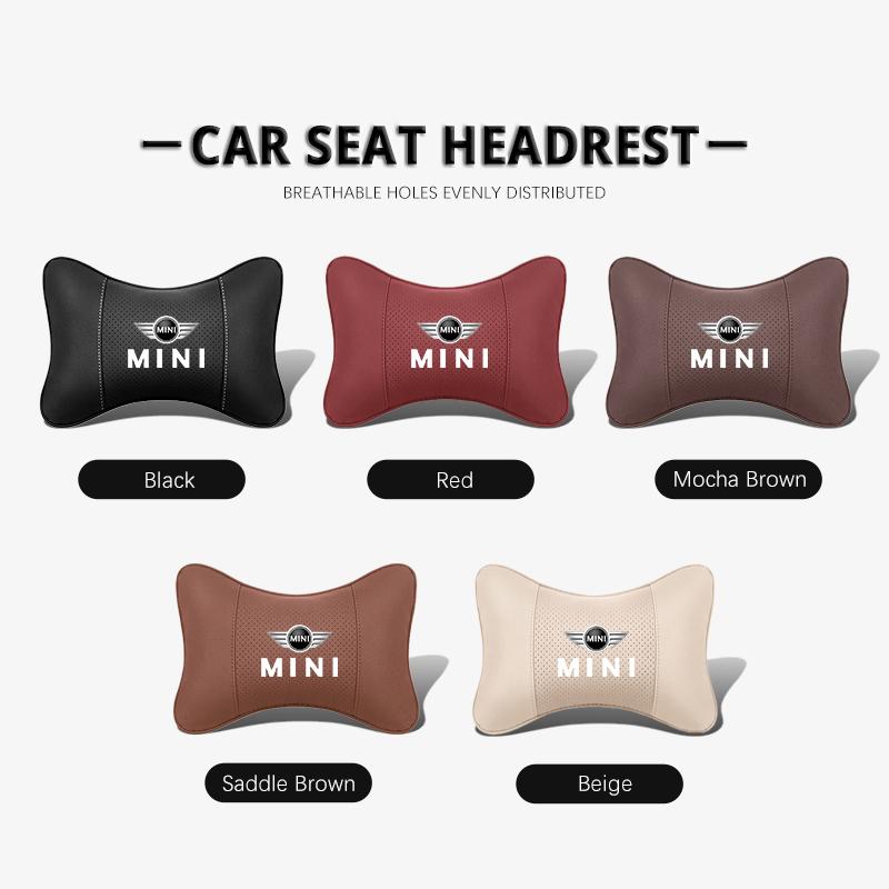 1 pièce Oreiller de Nuque Respirant pour Appui-tête de Voiture Accessoires pour MINI Cooper R56 F56 R50 JCW Cabrio Aceman Countryman Clubman vhdsg88