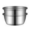 Stainless Steel Drain Bowl 22Cm Fruit Vegetable Washing Basket Kitchen Food Draining Tool Dishwasher Safe Outdoor