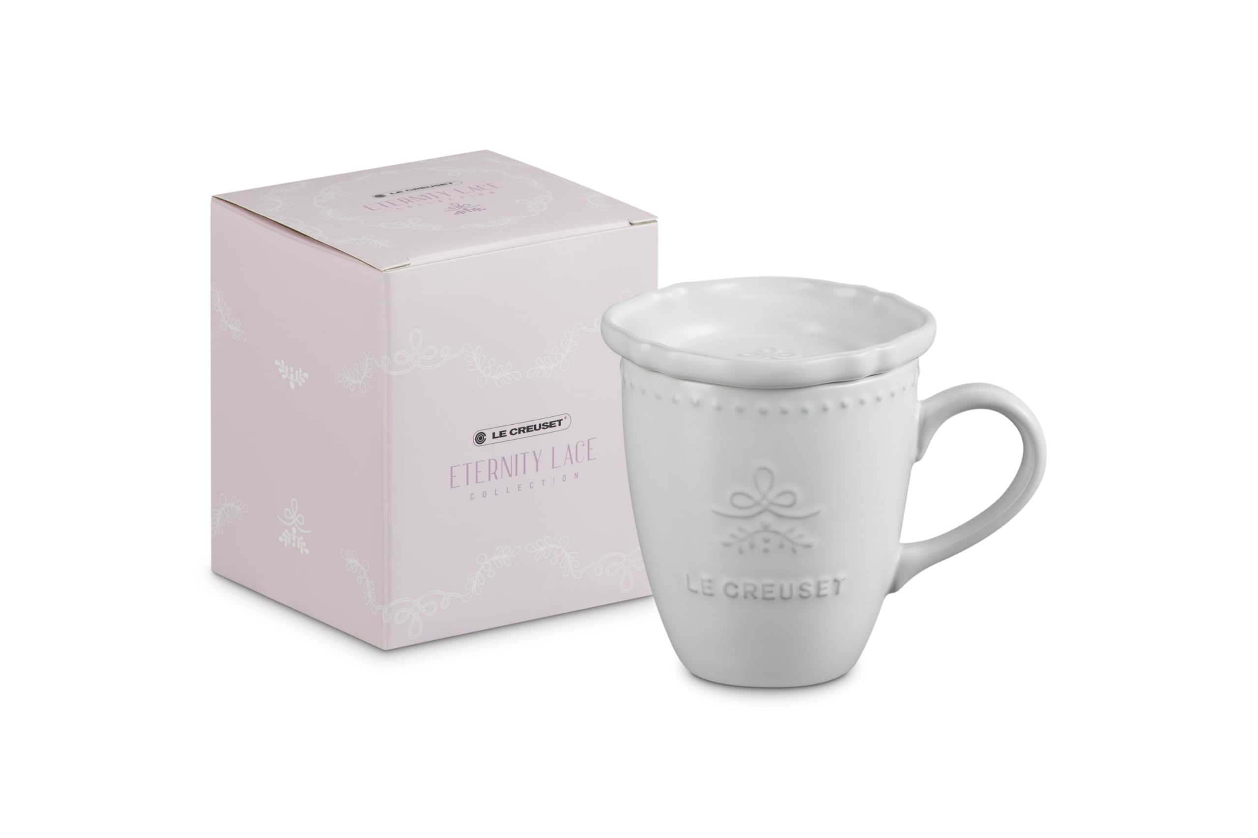 

Le Creuset Eternity Lace and Oven Safe Japanese Mug, 330ml, Cotton, Microwave, Dishwasher, [Official Product]