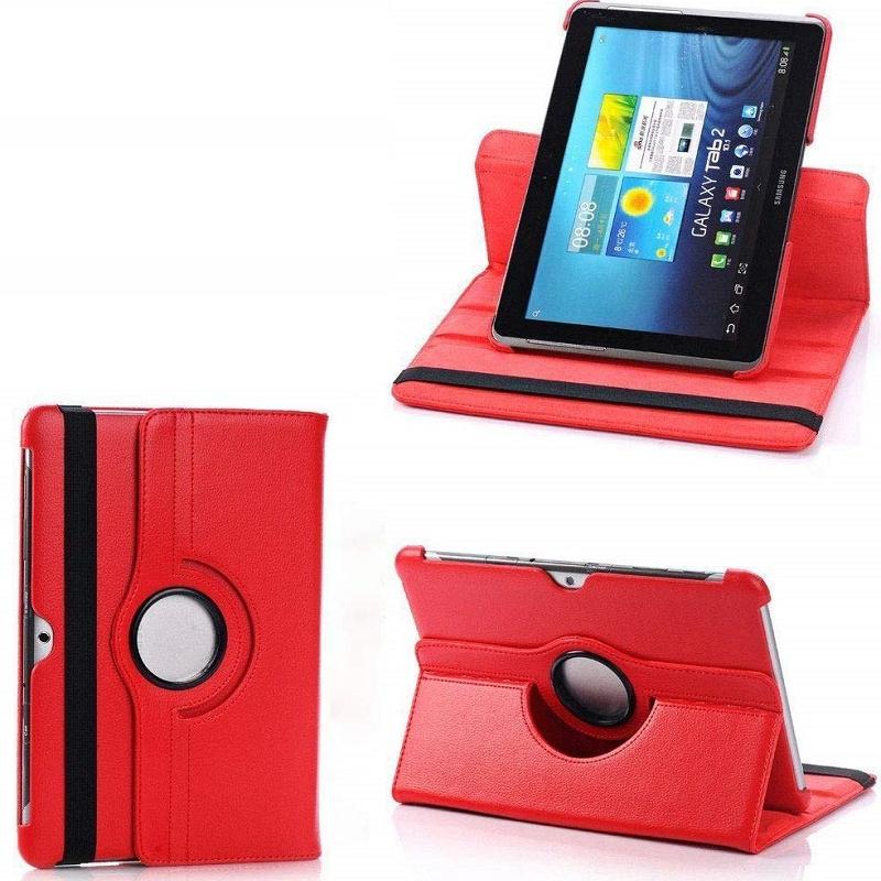 Pouzdro otočné o 360 stupňů pro Samsung Galaxy Tab 2 10.1 GT P5100 P5110 P5113 Tab 2 Obal na tablet Folio PU kůže Stojan Smart Capa