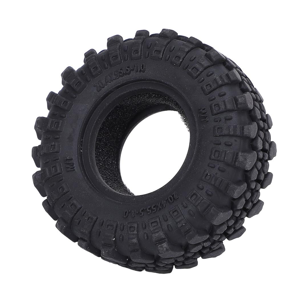 4PCS 1.0 Inch RC Tires Sponge Inner Liner Rubber Boot Tread Tire Replacement for 1/18 1/24 Crawler Car