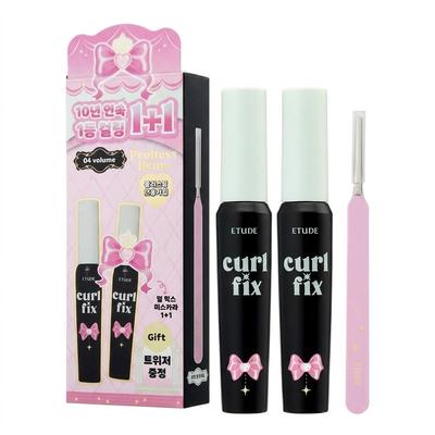 Etude [NEW Renewed] Curl Fix Mascara 1+1 (+gift) - [K-BEAUTY] Smudge-Proof Idol Eyelash Curling & Lifting
