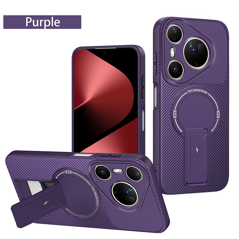 

For Huawei Pura 80 Case Huawei Pura 80 Pro + Phone Case Huawei Pura 80 Ultra Cover Magnetic Mounting Bracket Protect Back Cover Huawei Pura 80 Pro