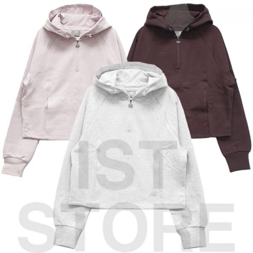 

New Balance Футболка isT Женская Полуоверсайз Фирменная Худи на молнии до середины без флиса Nbn0 (22)Dark Brown/085(S)