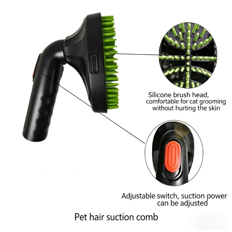 Light Weight Vacuums Cleaner Accessories With Interchangeable Head For Dog Cats Hair Removal On Multiple Surfaces