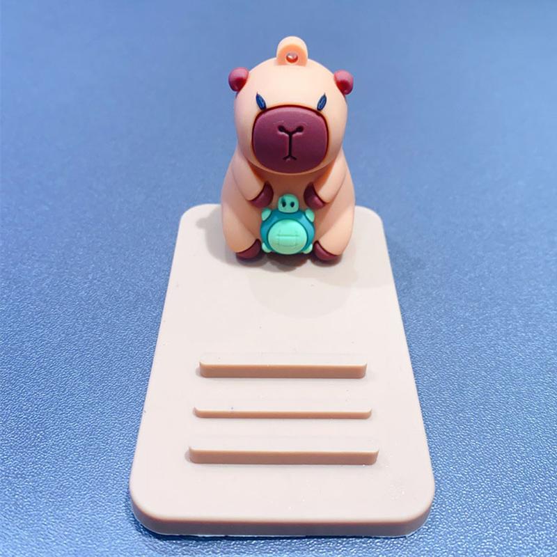 Cute Capybara Phone Tablet Stand Cartoon Model Desktop Pendant Lazy Stand Handmade Small Gift Children'S Toy
