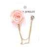 Unisex Rose Flower Tassel Brooch for Weddings.