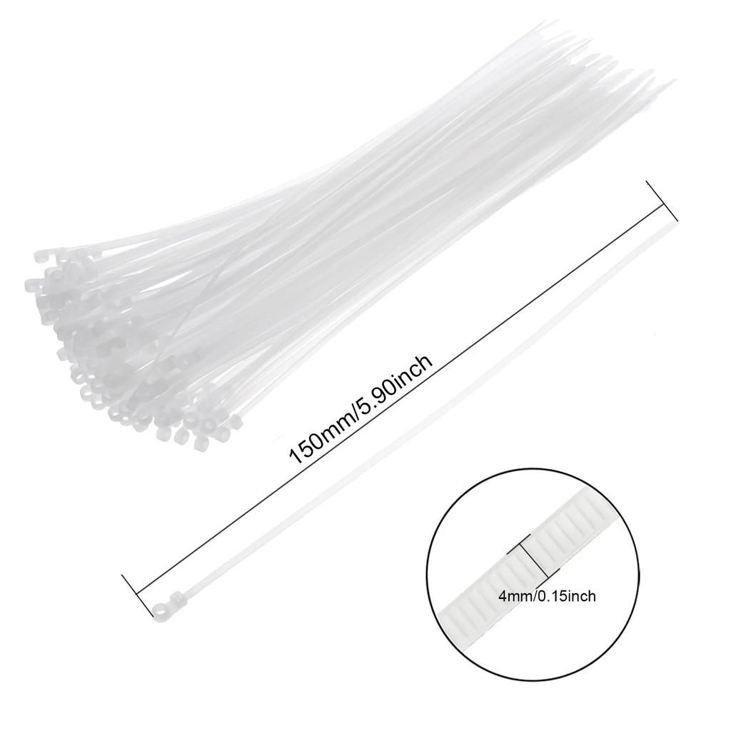 100-400Pcs Screw Hole Cable Ties Nylon Self-Locking Loop 4x150/200MM Wrap Bundle Mount Organizer Fastening Straps Fasten Zip tie